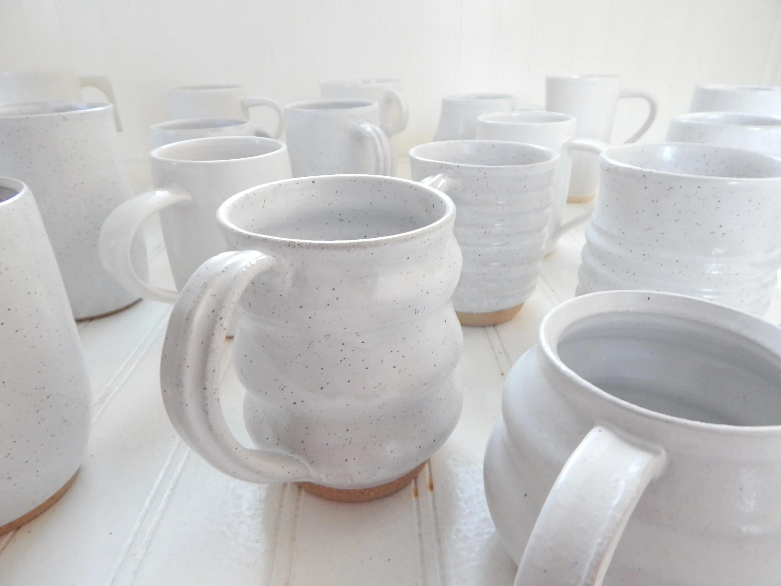 Simple White Mugs