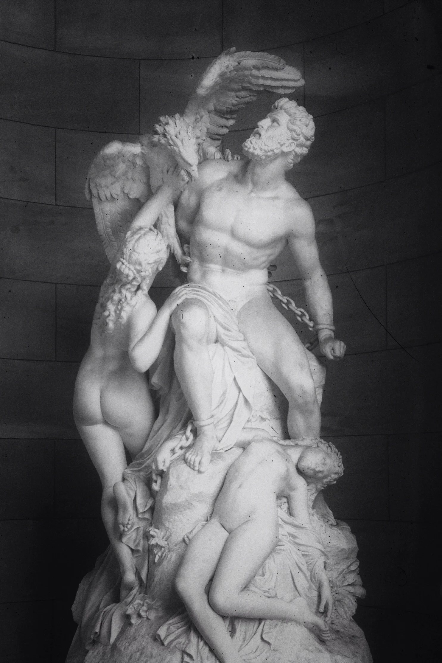  Prometheus and the Oceanids by Eduard Müller 1879 I saw this outside of the Alte Nationalgalerie on Museumsinsel. The posing, fabric and emotion caught my attention.