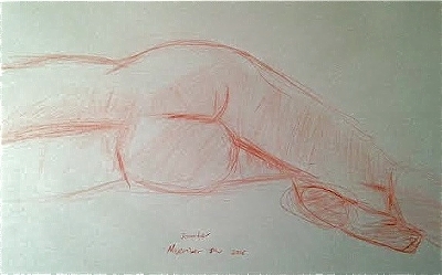  Celeste's First Life Drawing. Age 12.