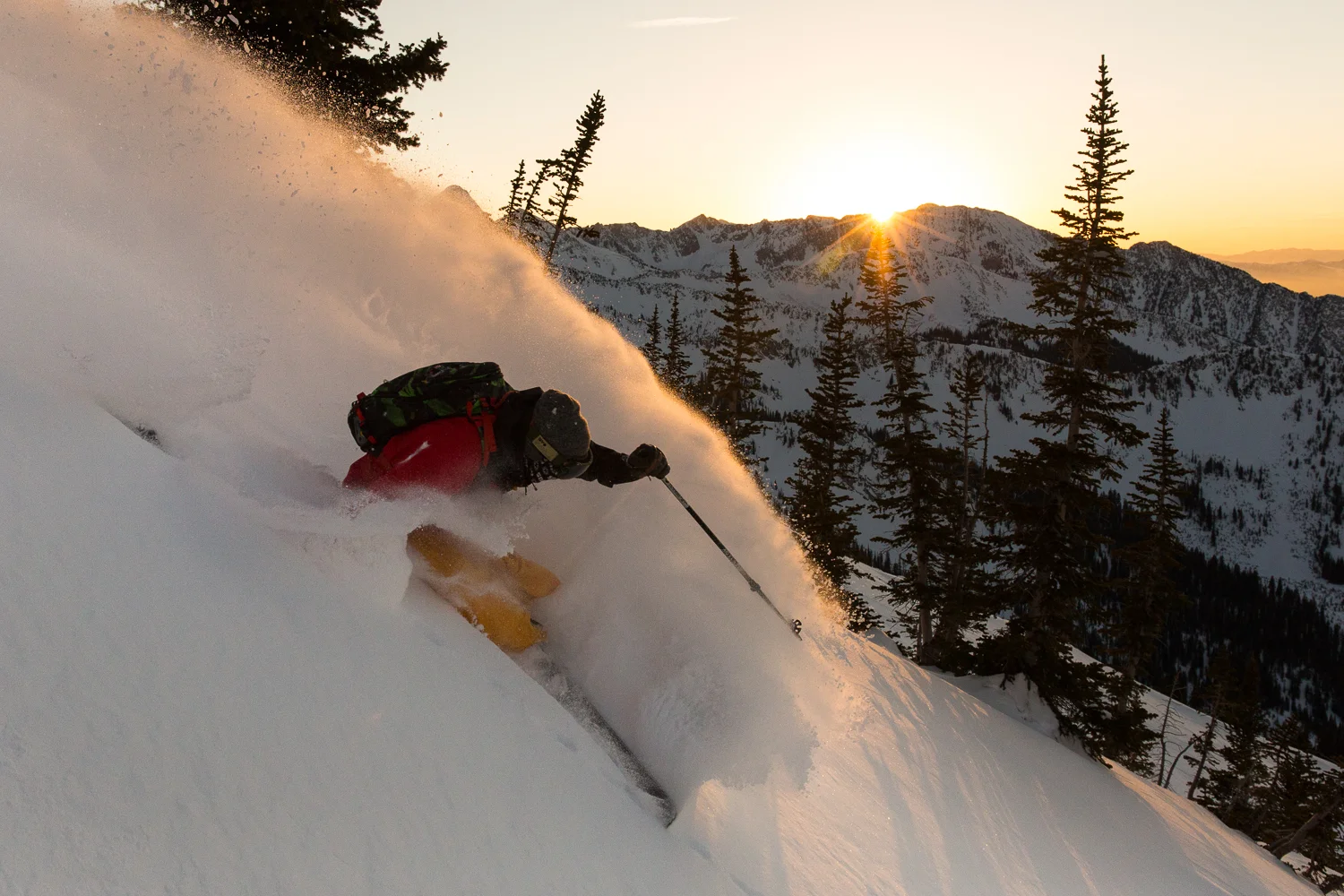 Eric Fabbri skiing the backcountry of Snowbird Ski Resort