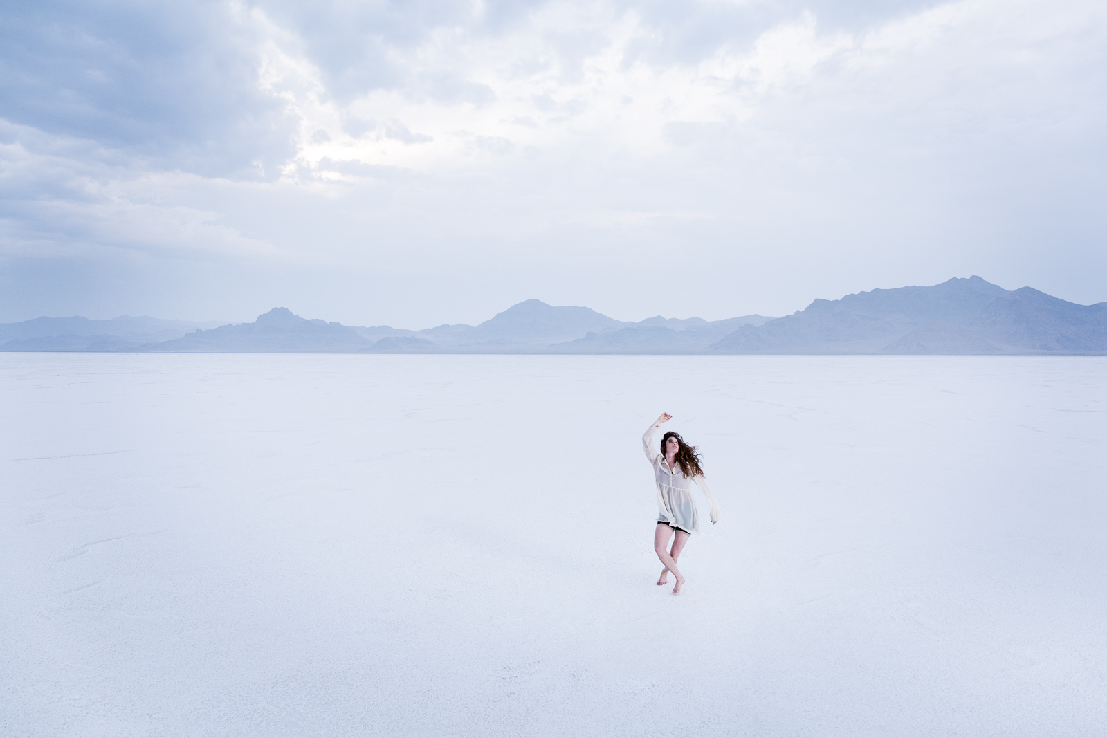 Modern Dance out on the Bonneville Salt Flats near Wendover, NV