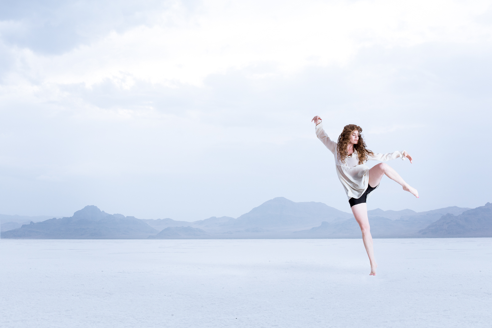 Modern Dance out on the Bonneville Salt Flats near Wendover, NV