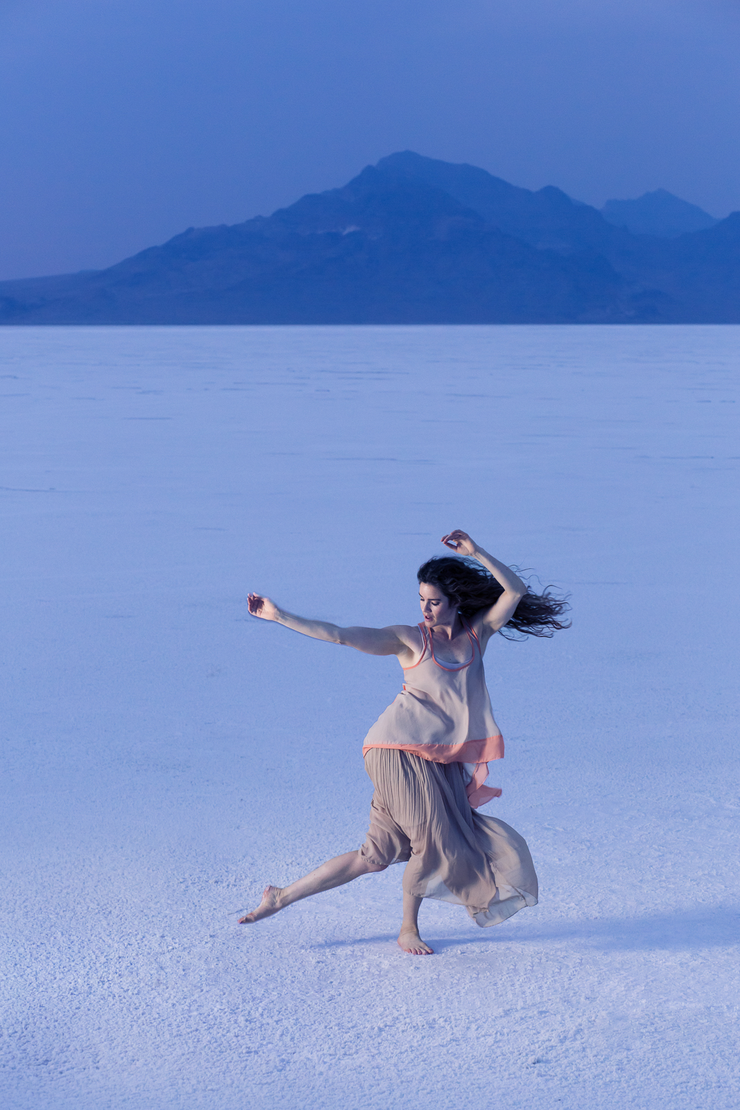 Modern Dance out on the Bonneville Salt Flats near Wendover, NV