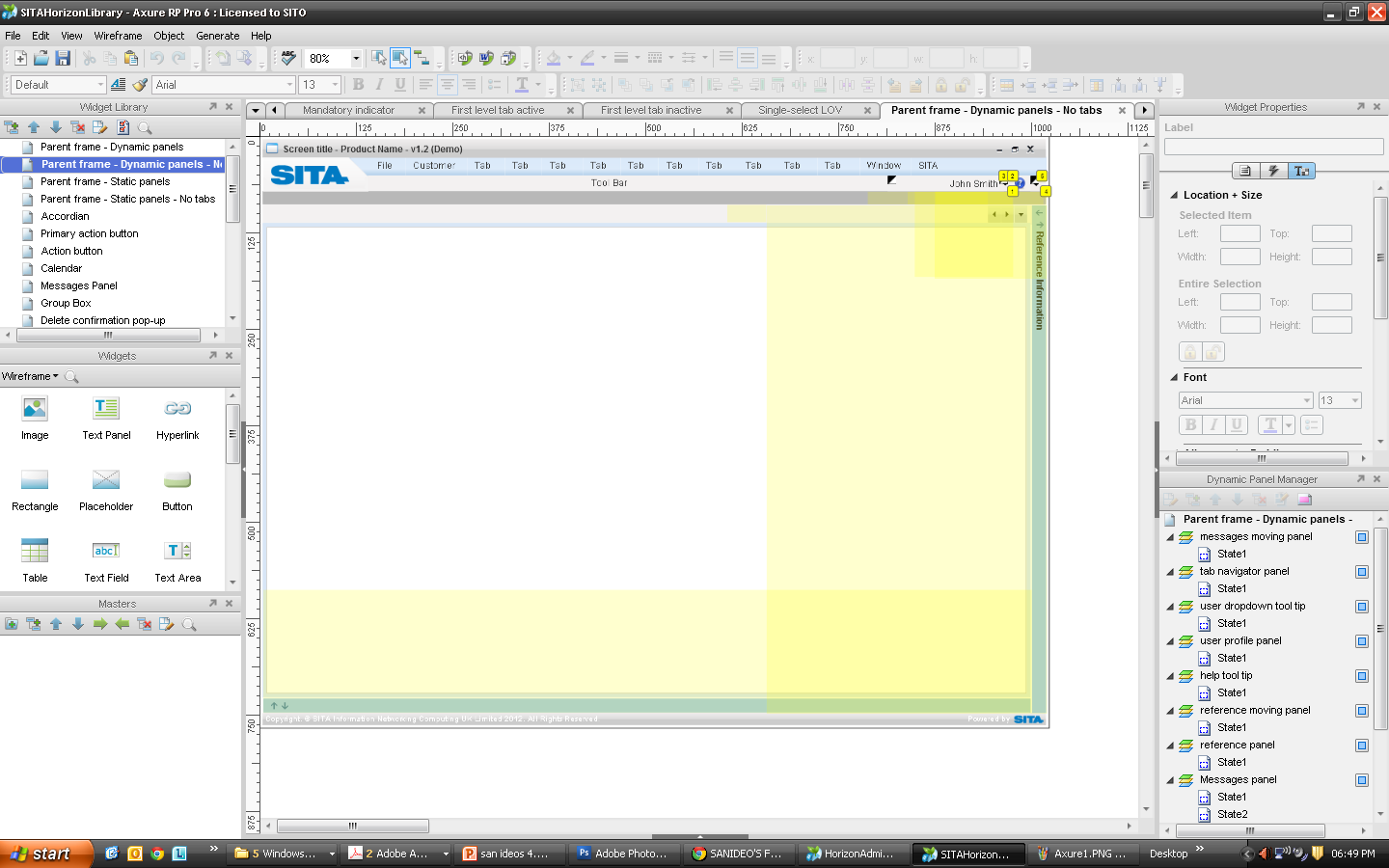  Wireframing on Axure 