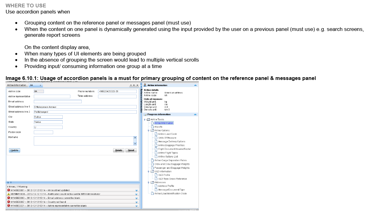  UI Standards document 