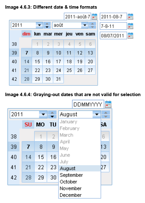  Reusable component library - localise-able date picker 