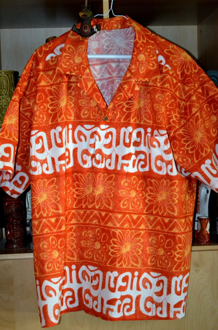 Orange Aloha shirt