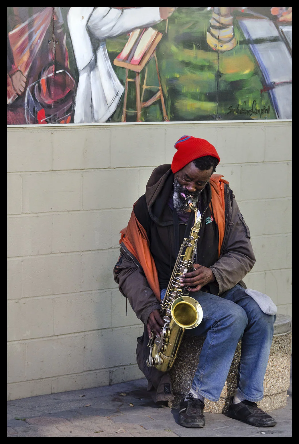 Man and Saxaphone