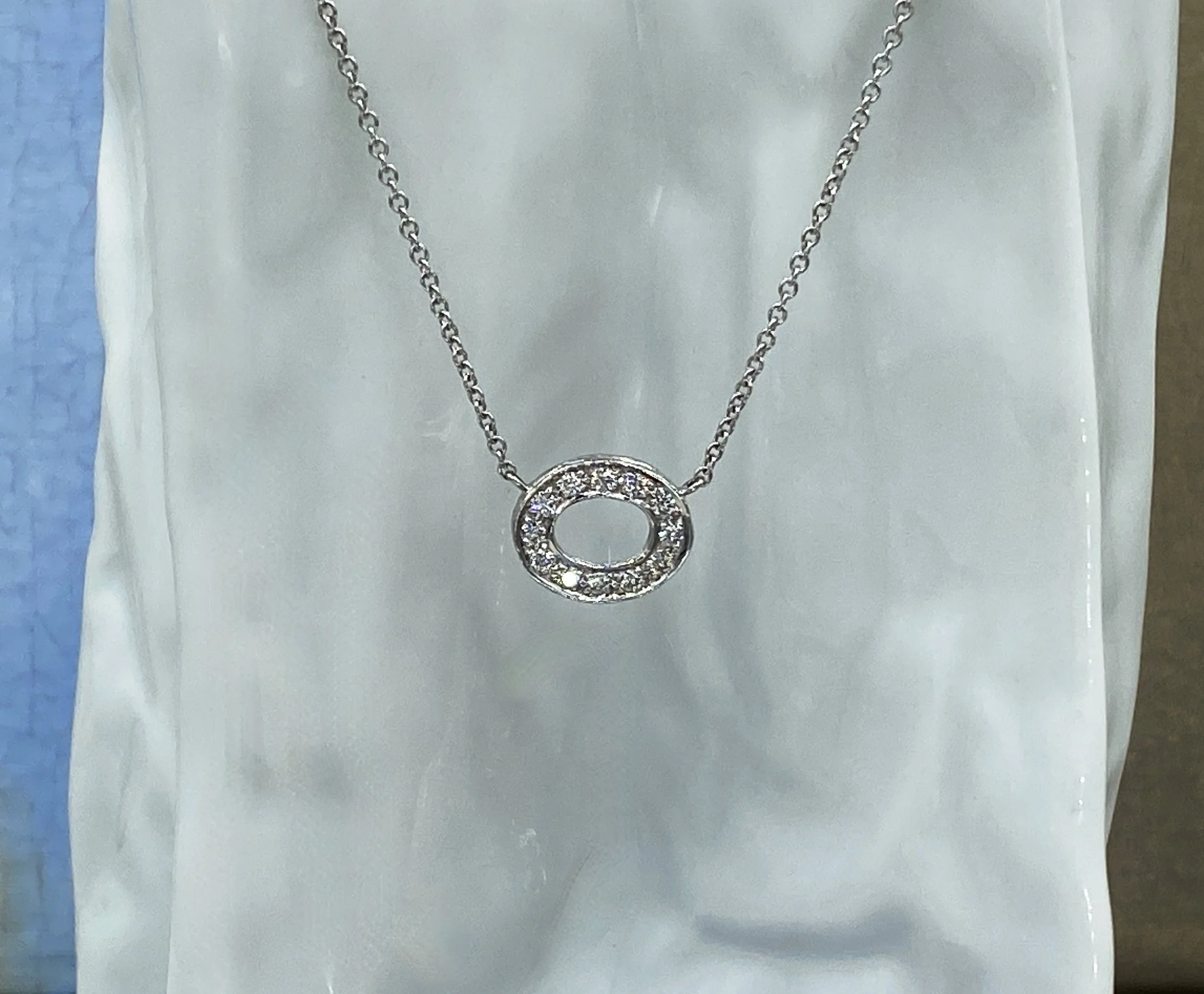 Oval Diamond Pendant