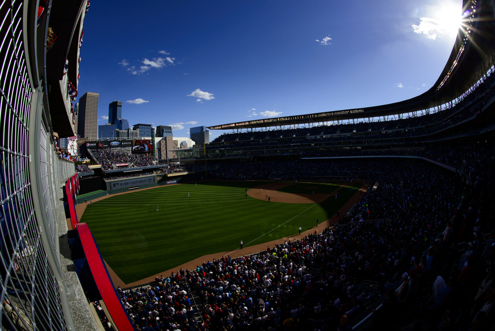  A general view of Target Field during the home opening game between the Minnesota Twins and the Kansas City Royals on April 13, 2015 in Minneapolis, Minnesota.   (Photo by Hannah Foslien/Getty Images)  