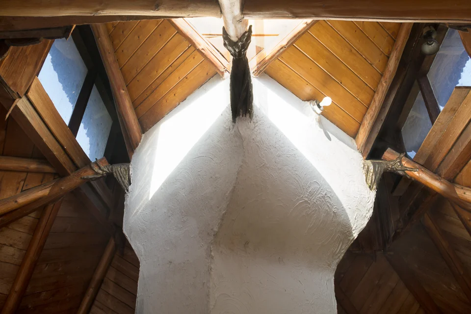 Earth house ceiling.