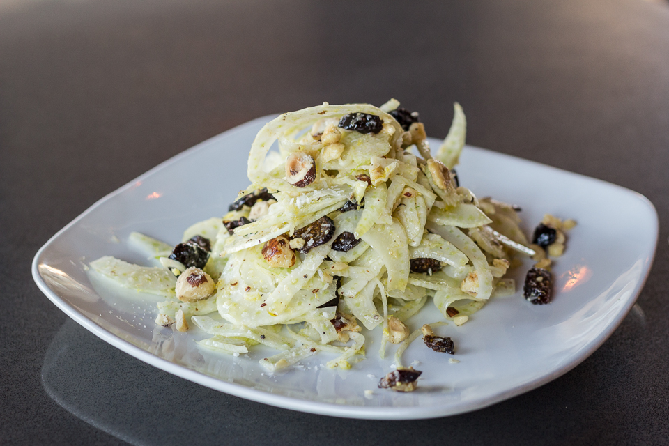 The shaved fennel salad was hearty, crisp and refreshing. Paired with the bruschetta, it was a perfect summer supper.