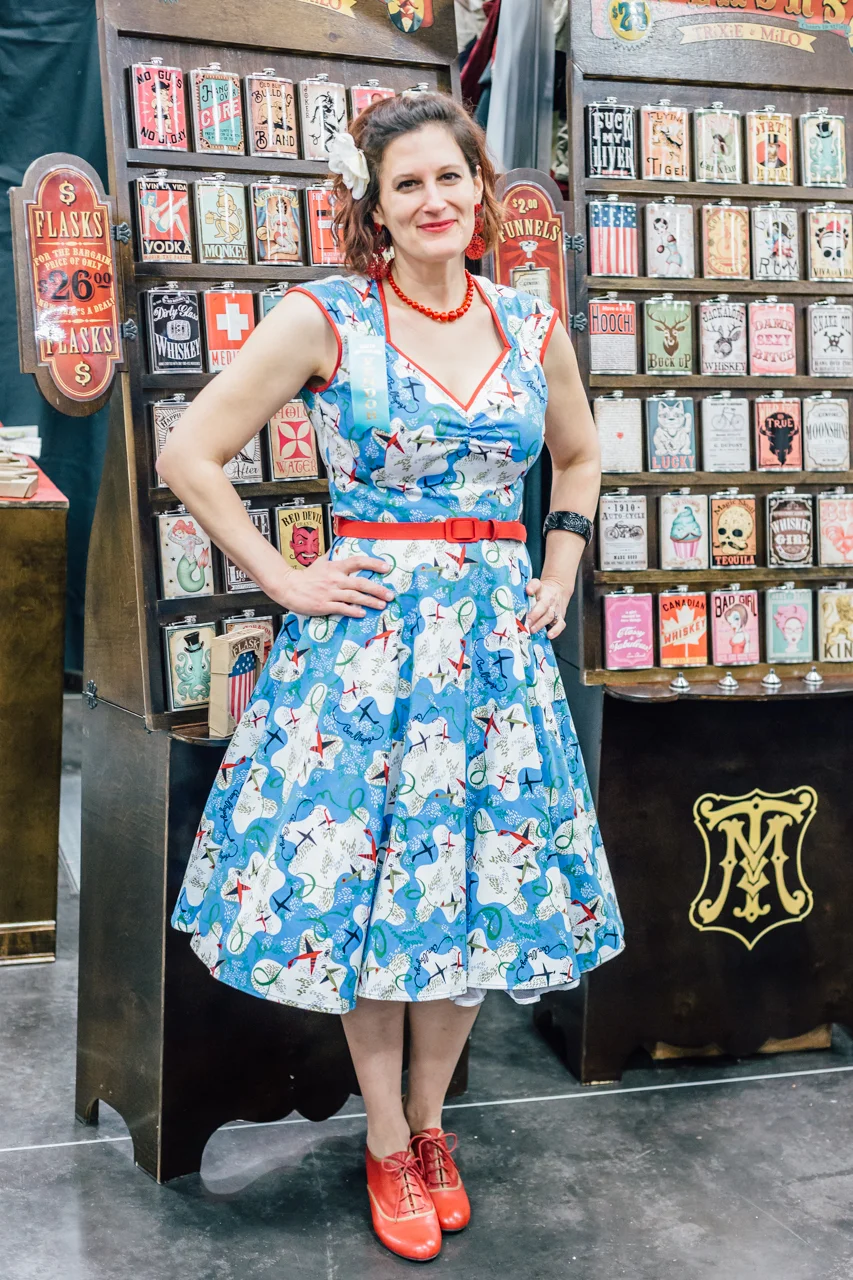 Rockin' the retro look with bright, popping color!