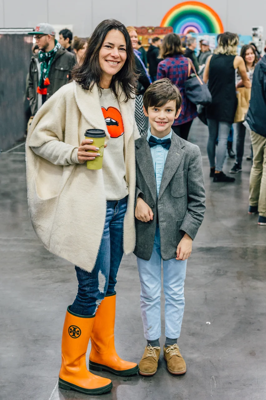 This kid rocks a bowtie and jacket. Apparently he got the style gene from his ma.
