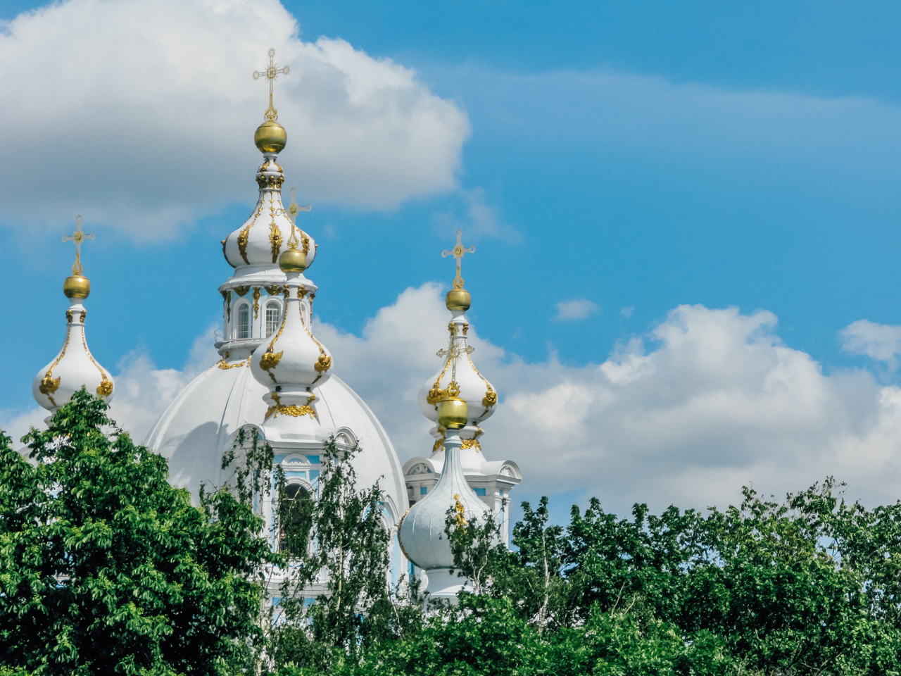 The spires of St. Petersburg State University