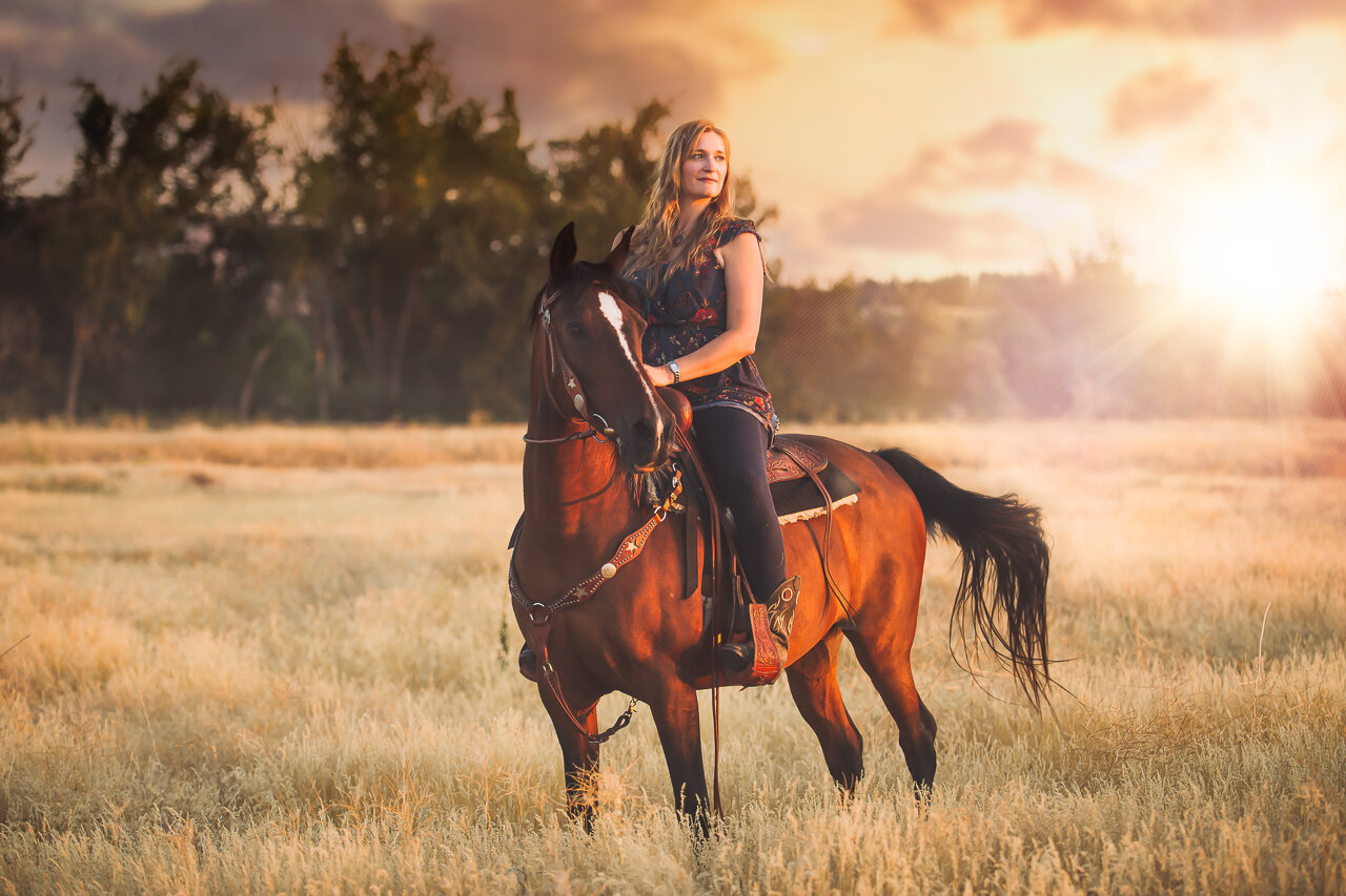 Photo of me and my old Arabian mare Negabask’s Fatima (GW Negabask x Allah’s Akasma). Photo by Mint Queen.