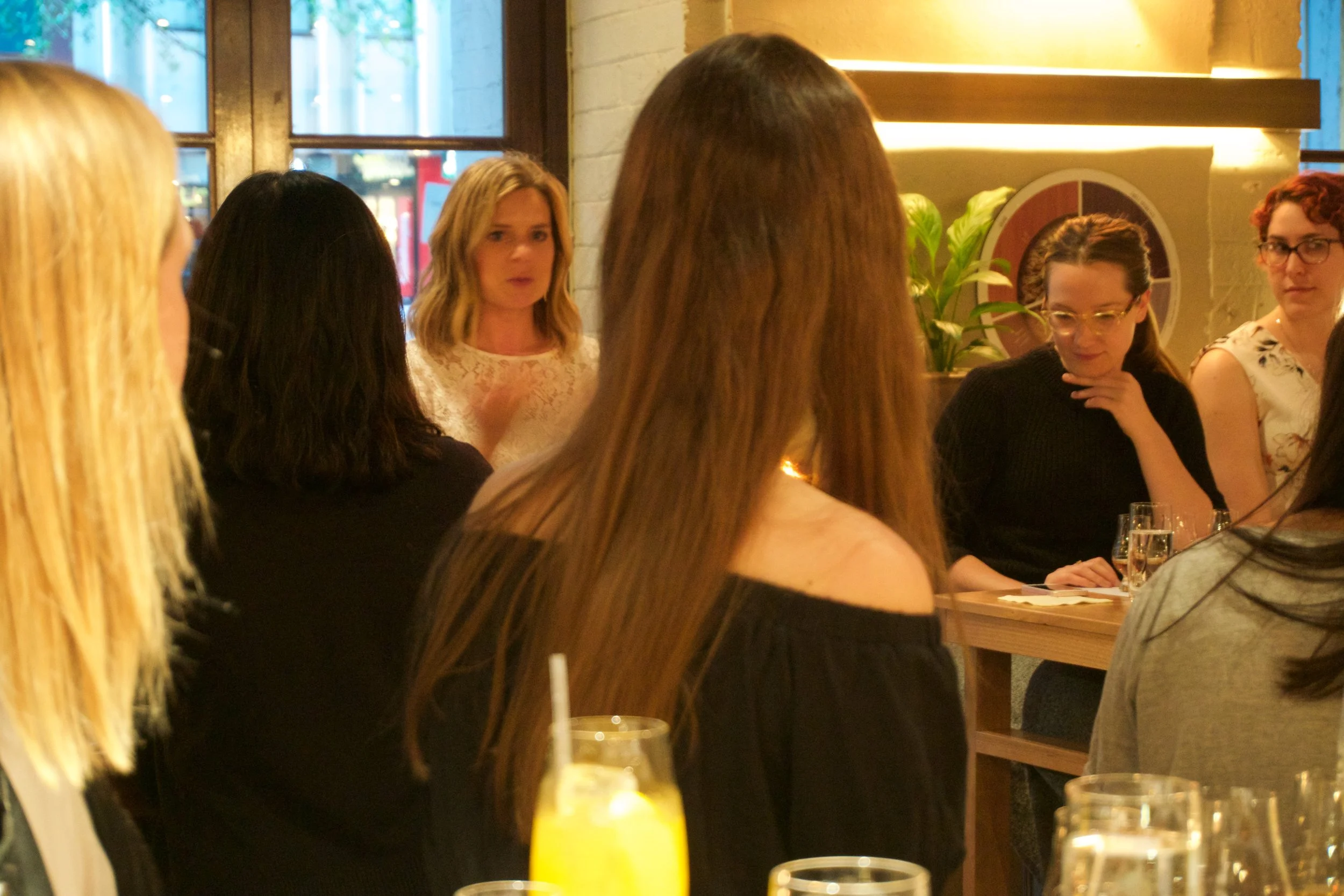 Elizabeth addressing the room at the Women in Whiskey tasting at Tankstream Bar in November 2017