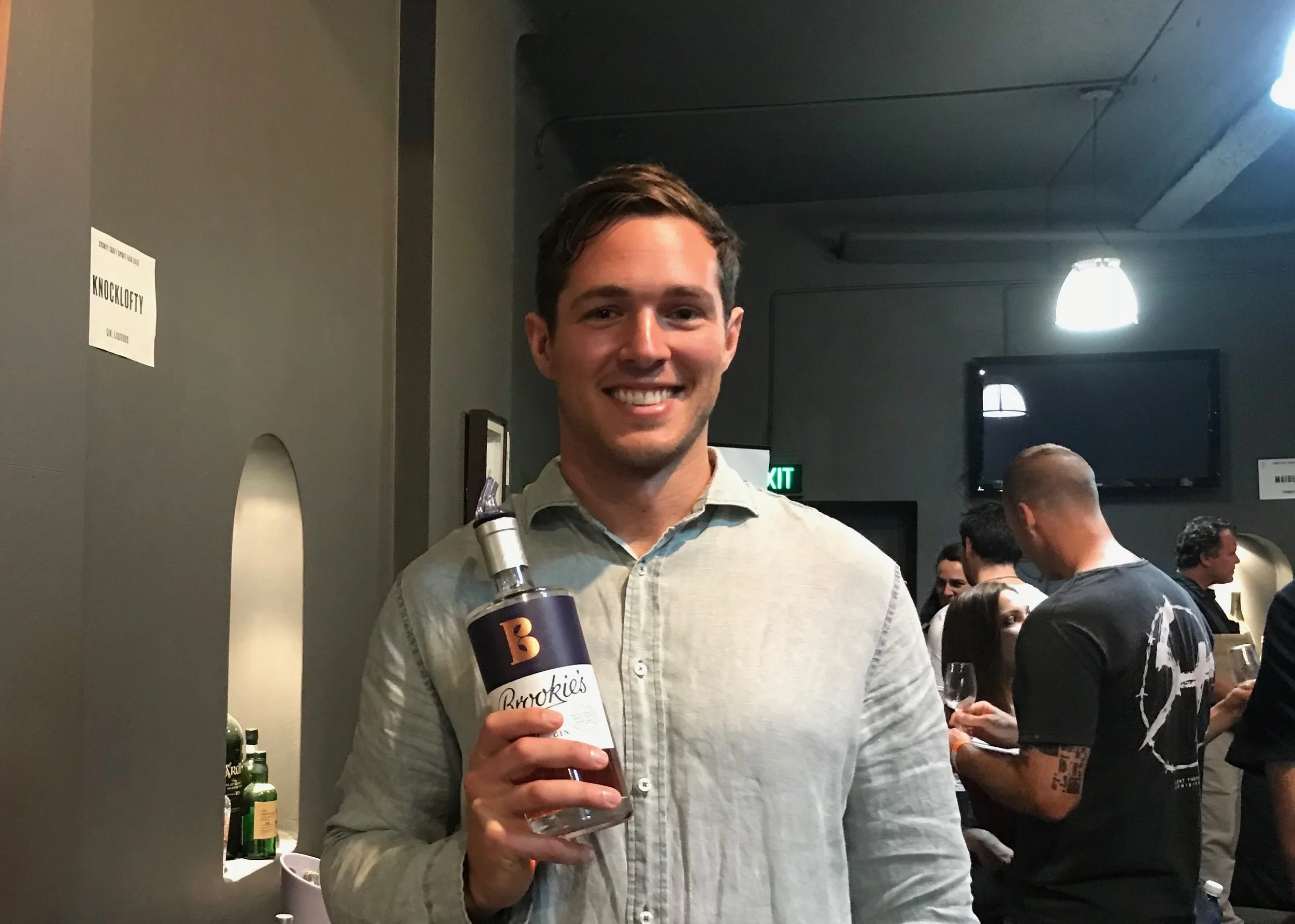 Eddie Brook of Cape Byron Distillery with Brookie’s Gin