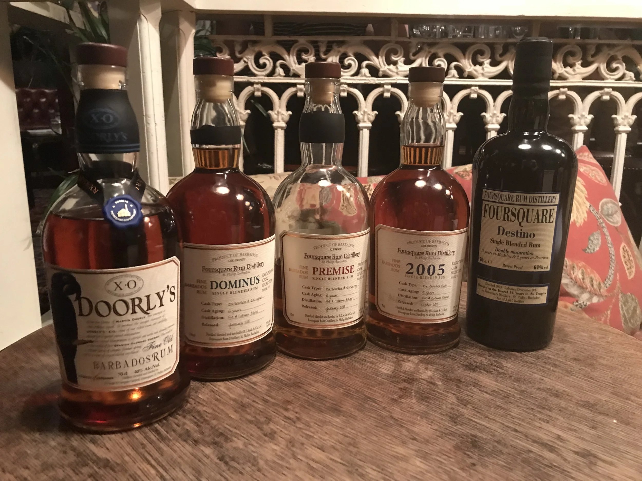 Range of rums produced by Foursquare Distillery