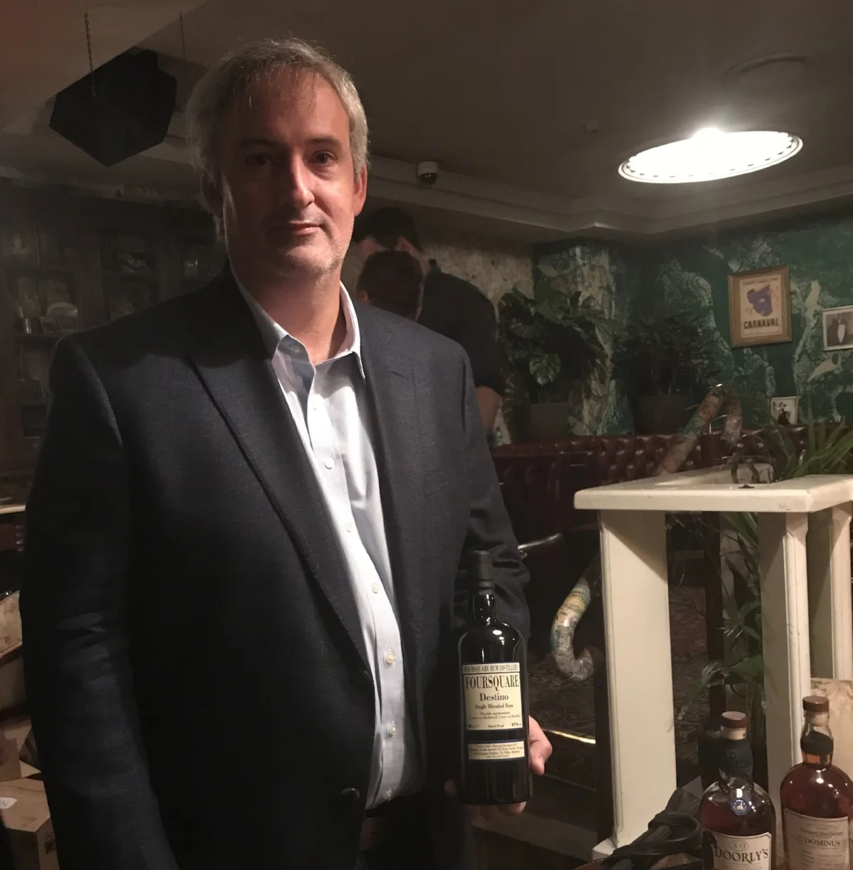 Richard Seale with the Destino, a rum from Foursquare’s collaboration with Velier