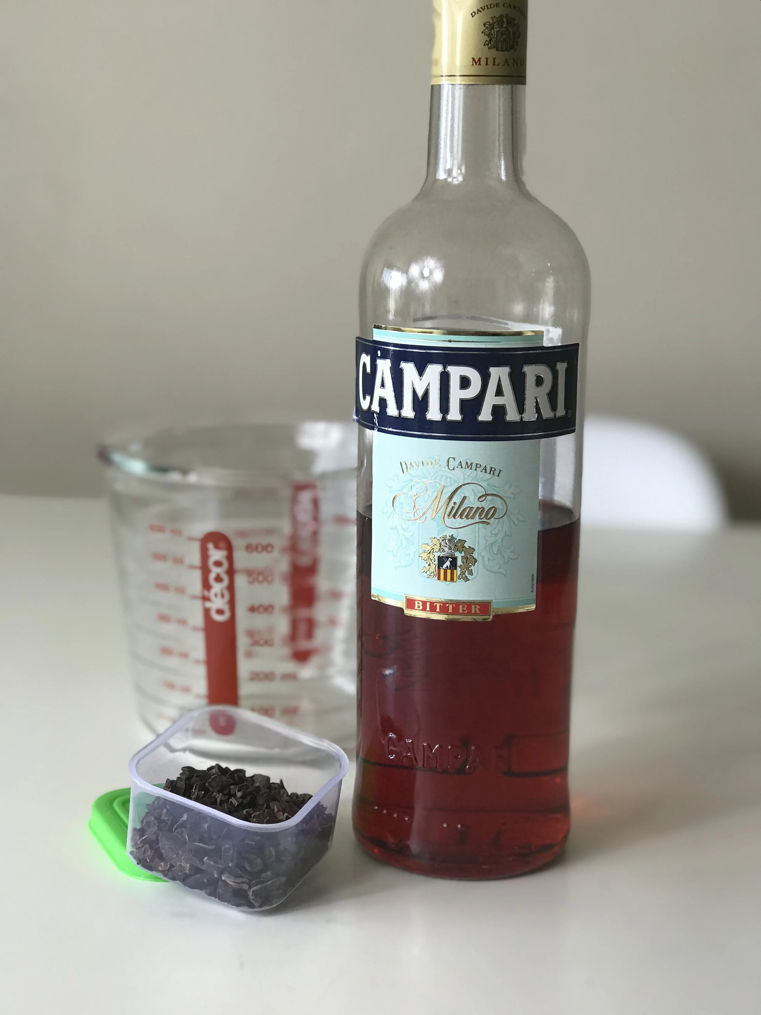 Cacao nib infused Campari