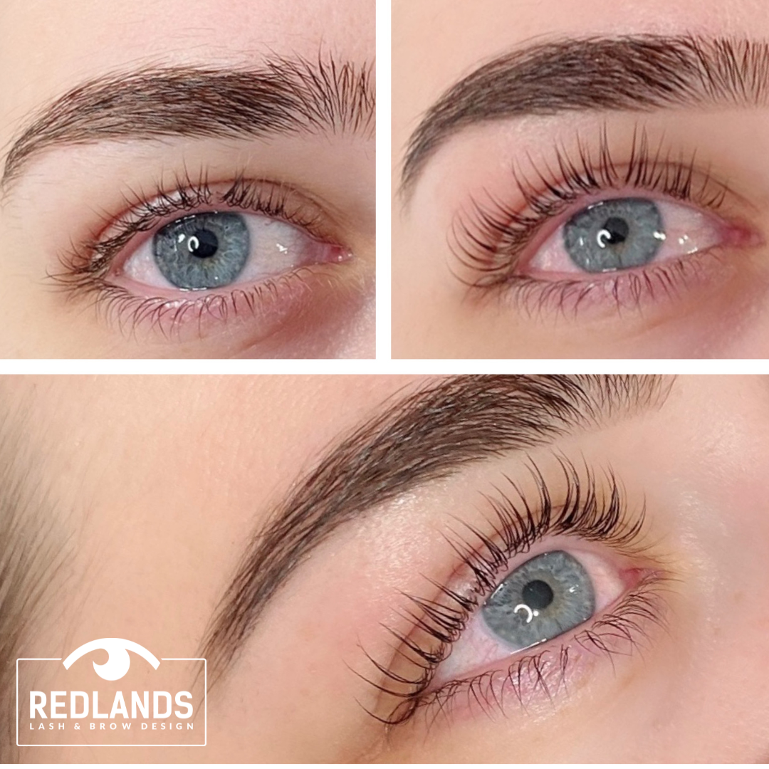 Lash Lift results Redlands Lash and Brow Design client