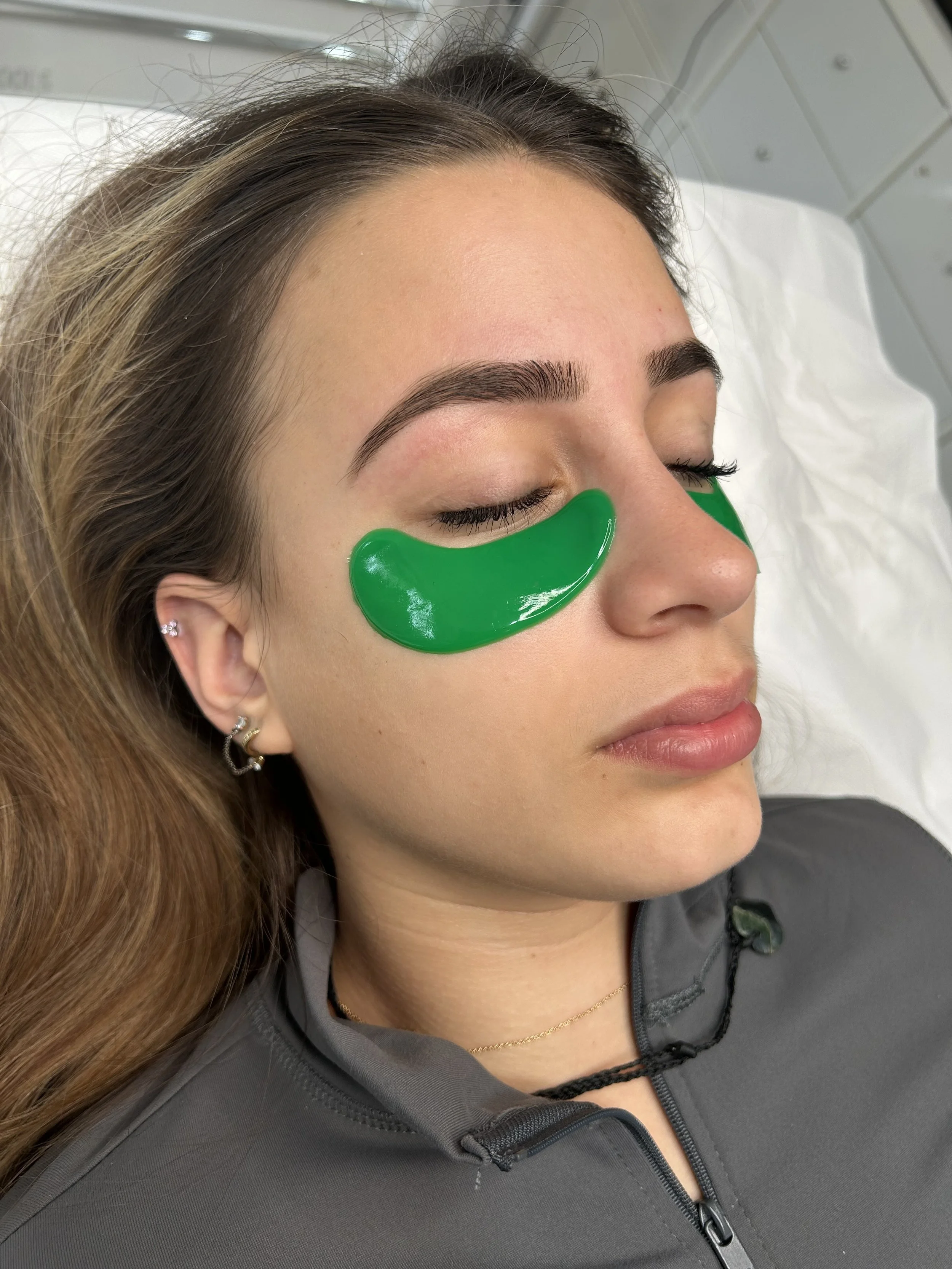 Client during Brow Shaping service at Redlands Lash and Brow Design