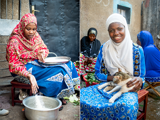 ©2014 Ni Nyaminga/Girl Hub. All Rights Reserved. The sick and elderly in Rwandan hospitals are dependent on others to bring them food. This women's group cooks together each week and each member cares for one or two people.