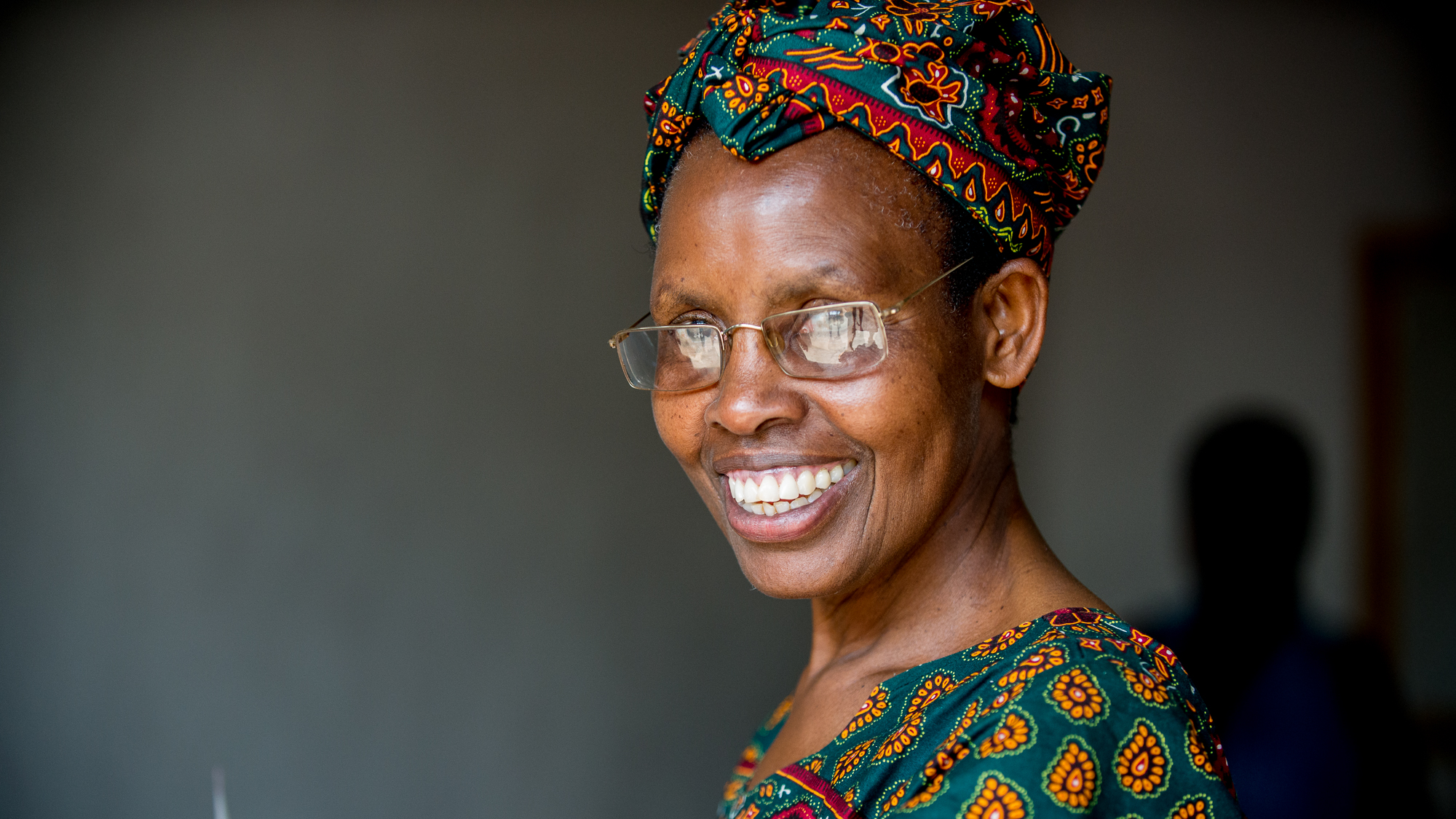 Bernadette Kamugwera runs the Umutima sewing project for Nyamirambo Women's Center which helps train local women in sewing and tailoring in Kigali, Rwanda.