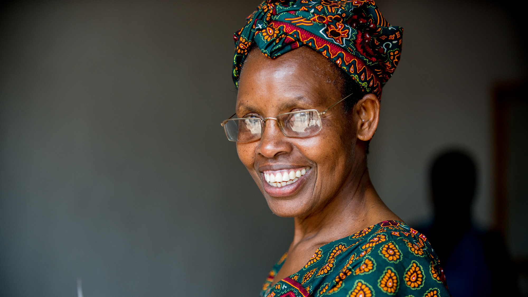 Bernadette Kamugwera runs the Umutima sewing project for Nyamirambo Women's Center which helps train local women in sewing and tailoring in Kigali, Rwanda.