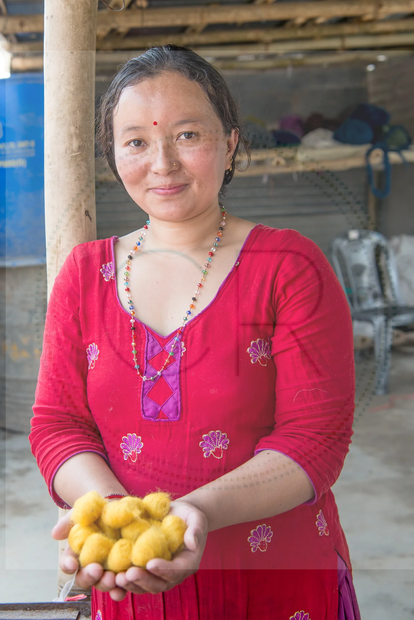 Premium Flooring in New Zealand are excited to showcase the handicraft production of our felted rug producers from Kathmandu Nepal. In the second step, our producers employ skilled artisans to create small bundles of felted wool which will be the ba