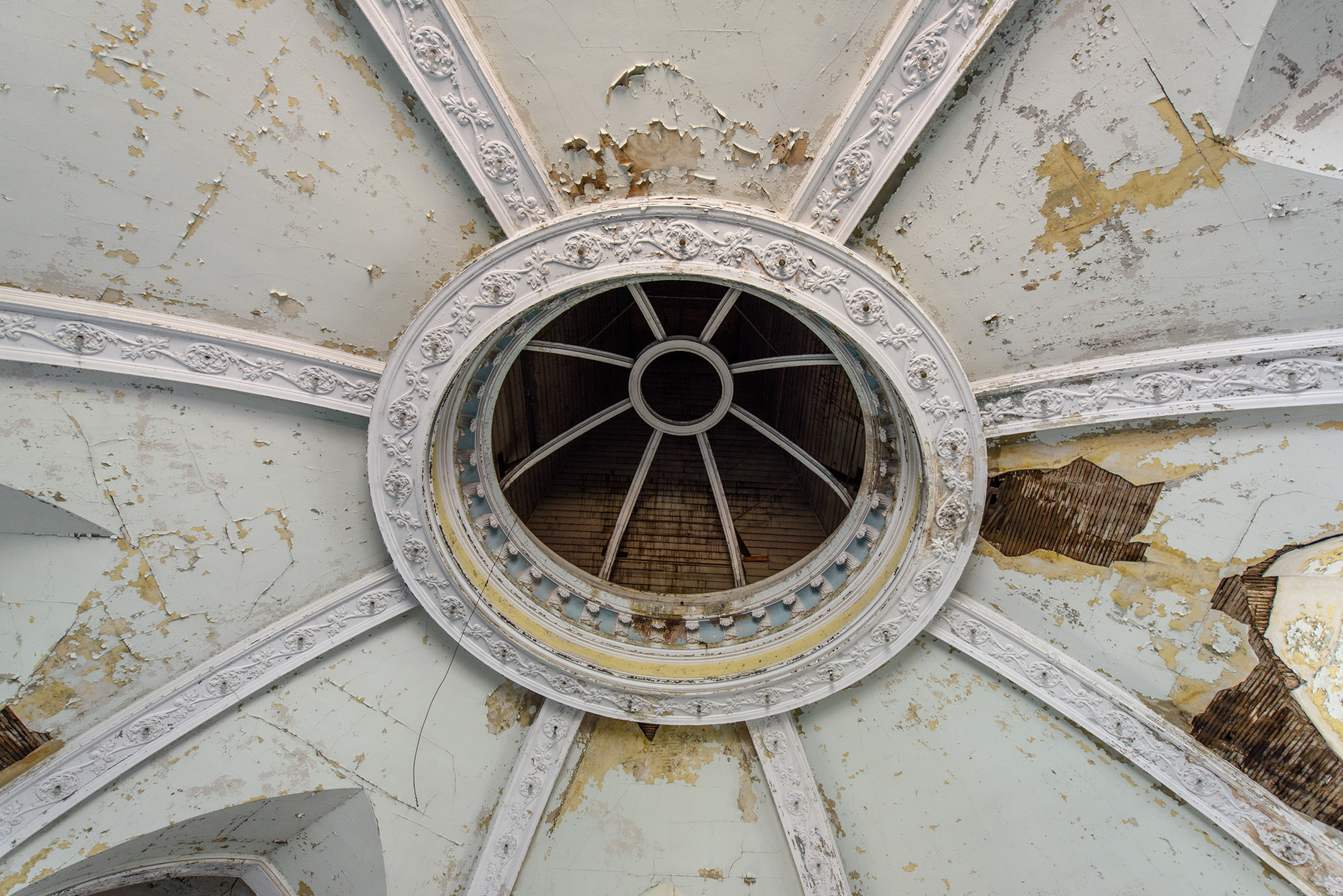 Here is a shot looking up from the middle. Took a chance and moved out toward the center