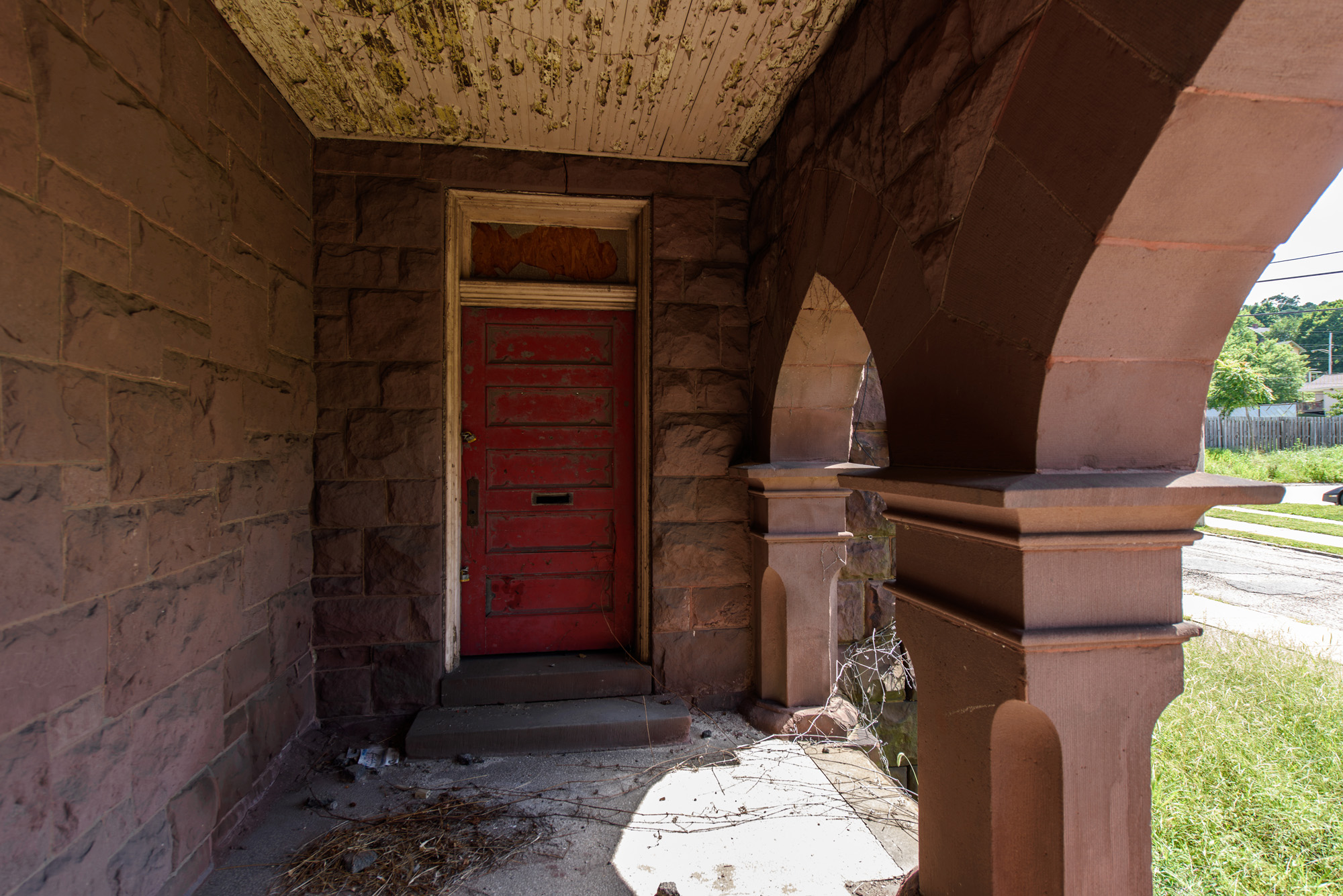 Porch of the old Baptist church