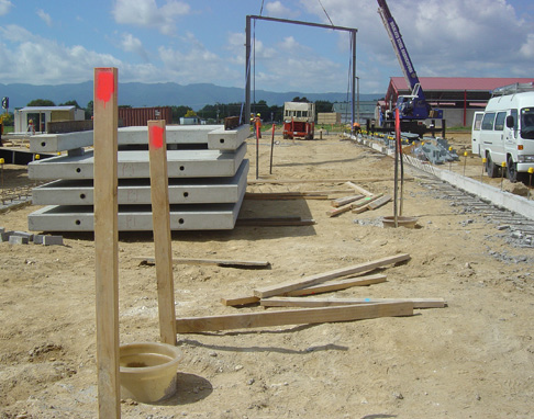 Floor traps are installed before the flooring