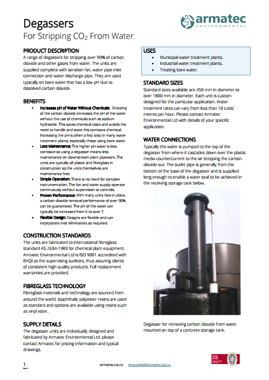 Armatec Degassers