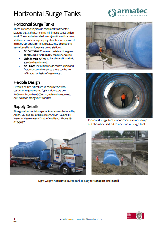 Armatec Horizontal Surge Tanks