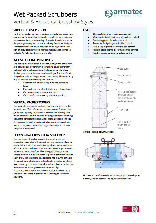 Armatec Wet Packed Scrubbers