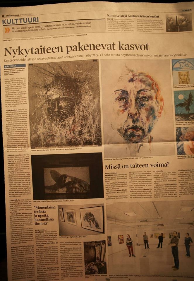 In 2015 one of De Wet’s paintings from the body of work Running Towards Yourself was acquired for the permanent collection of the city of Seinäjoki, in Finland.