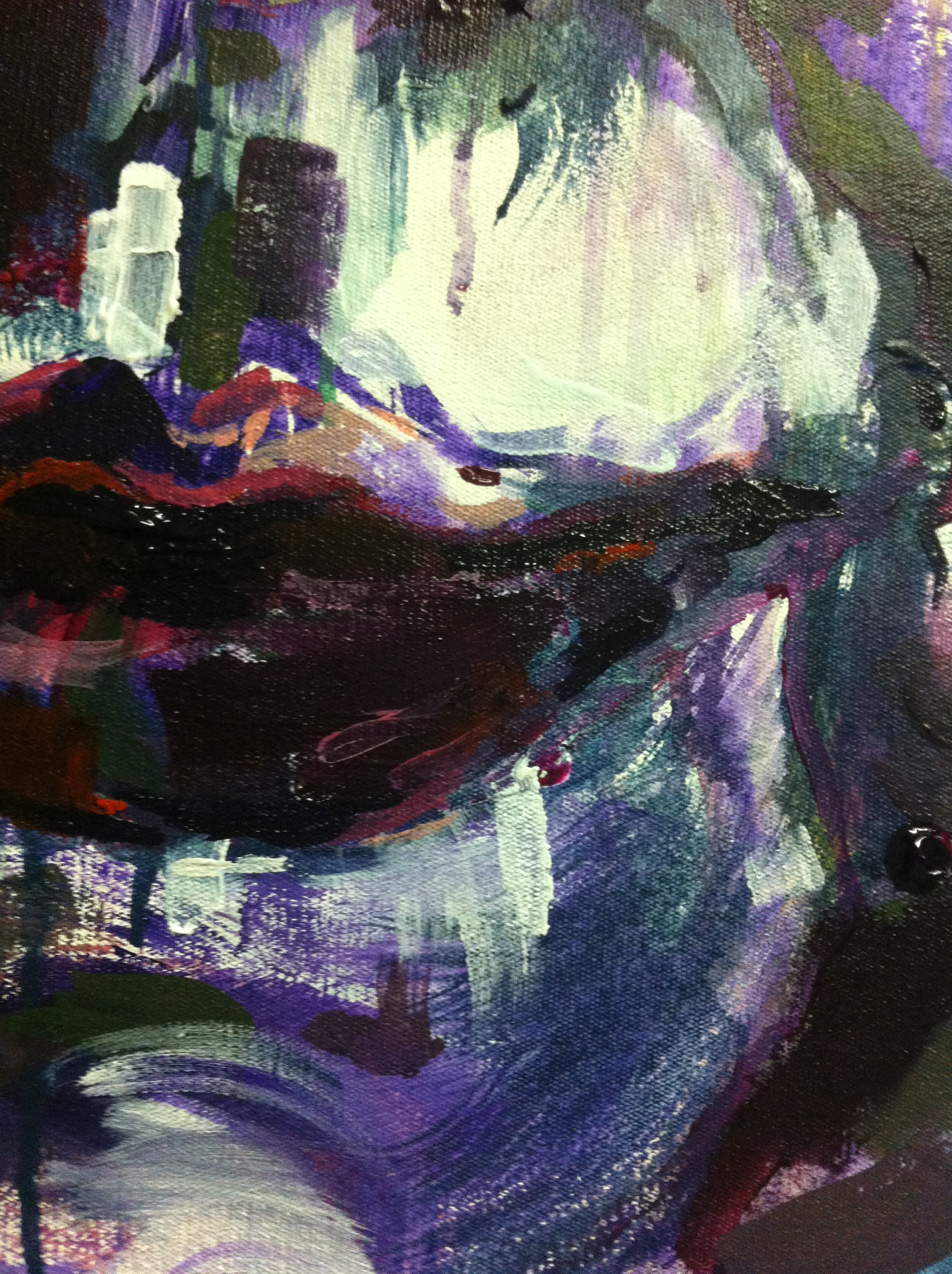 Detail of the work in progress