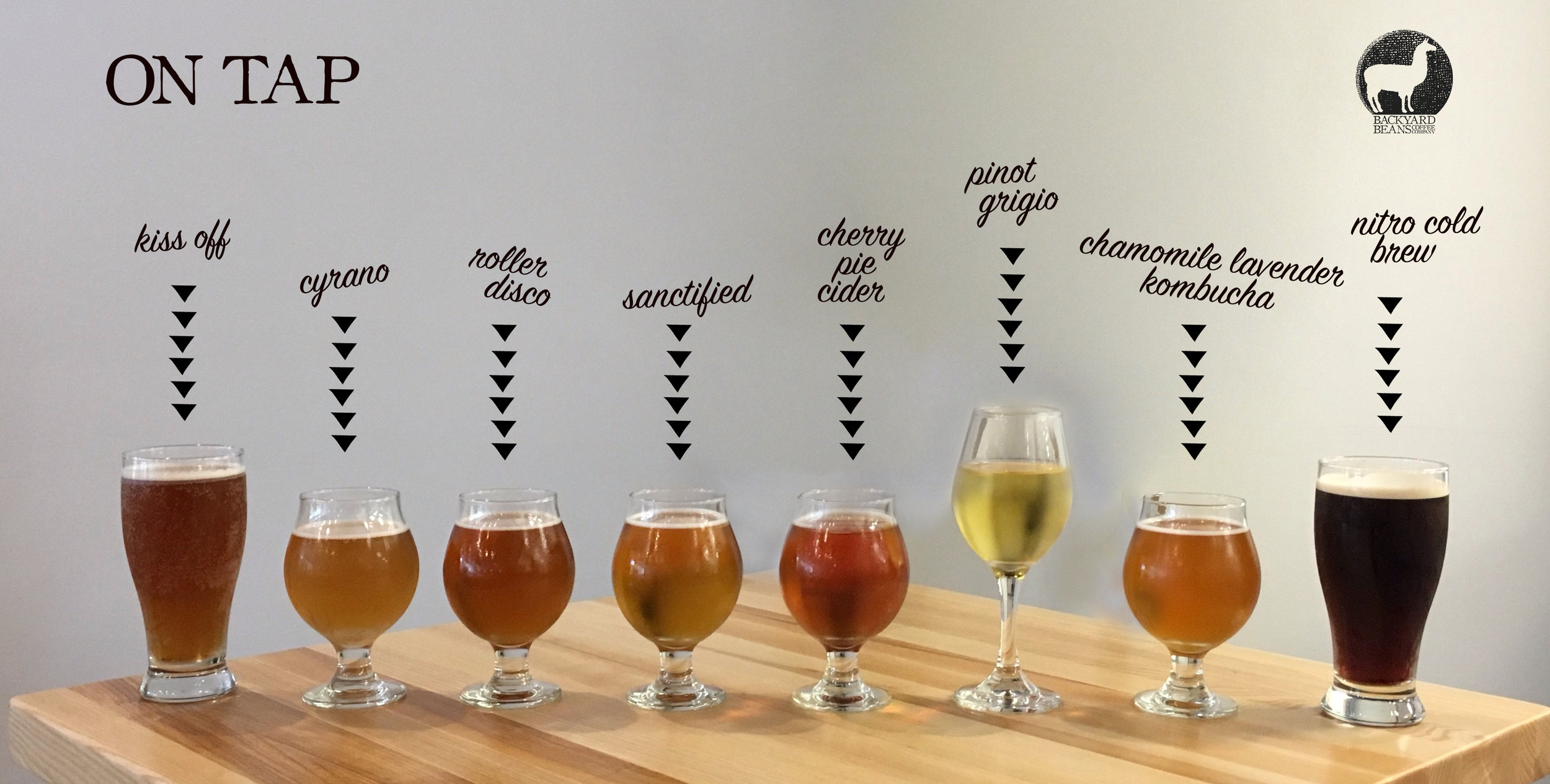 *beer and cocktail selections change regularly, check in with our bartender for what's on tap!