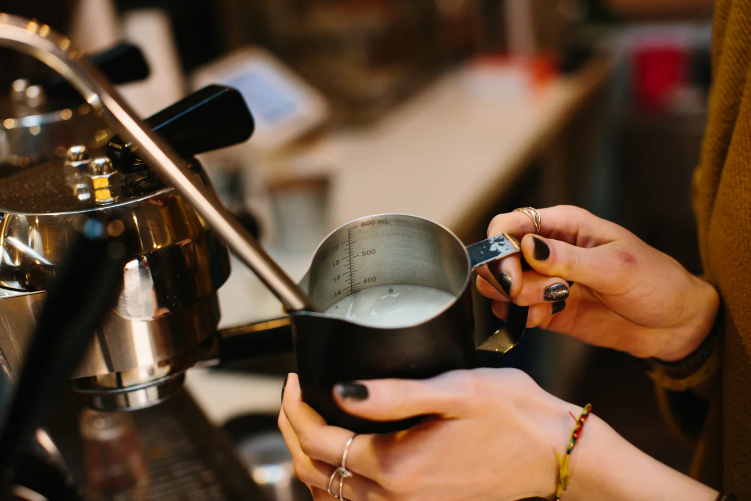 Image of milk steaming