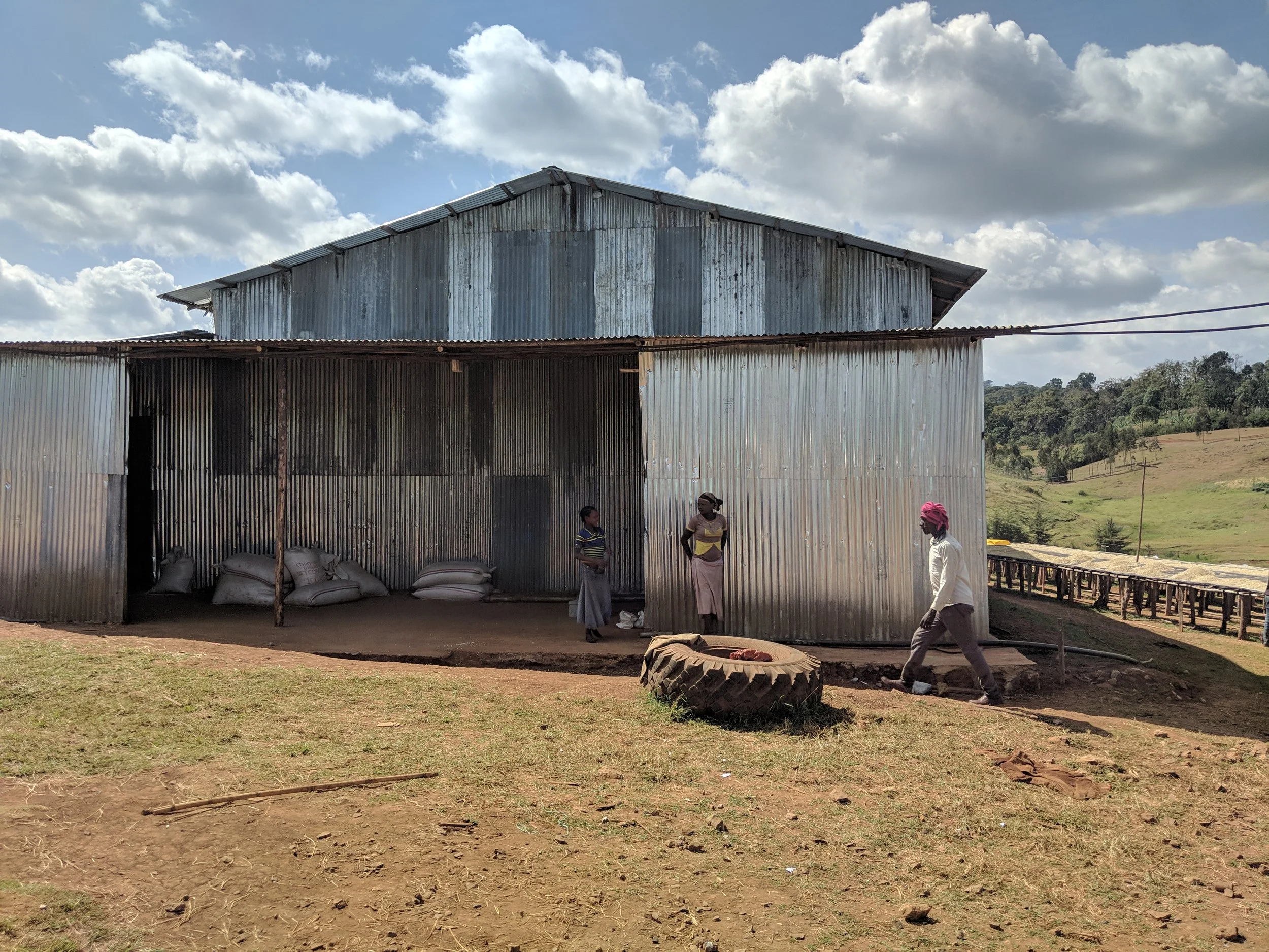 Warehouse for dried coffee at Uraga