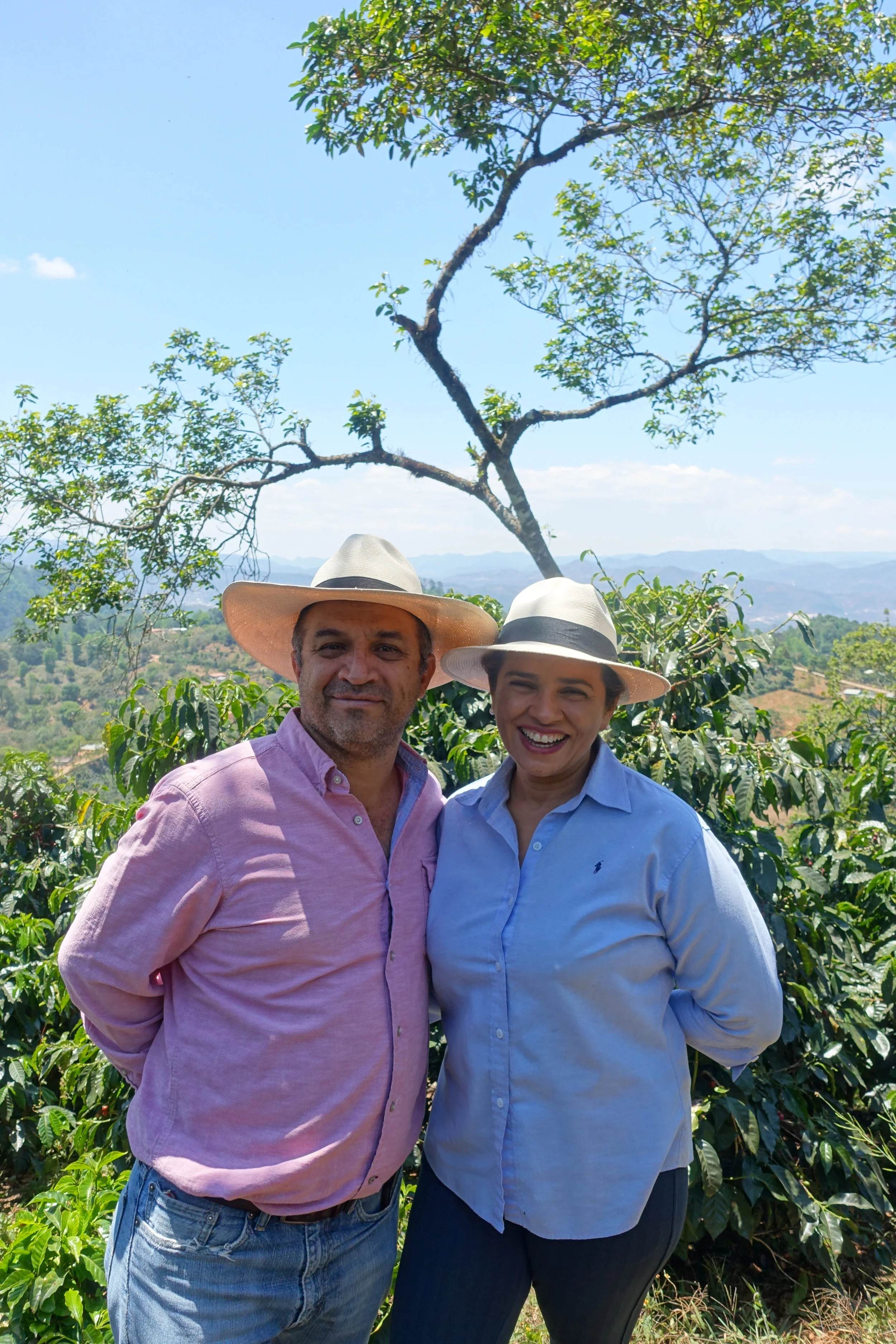 Moises and Marysabel on their farm, photo provided thanks to Kyle at Osito importers