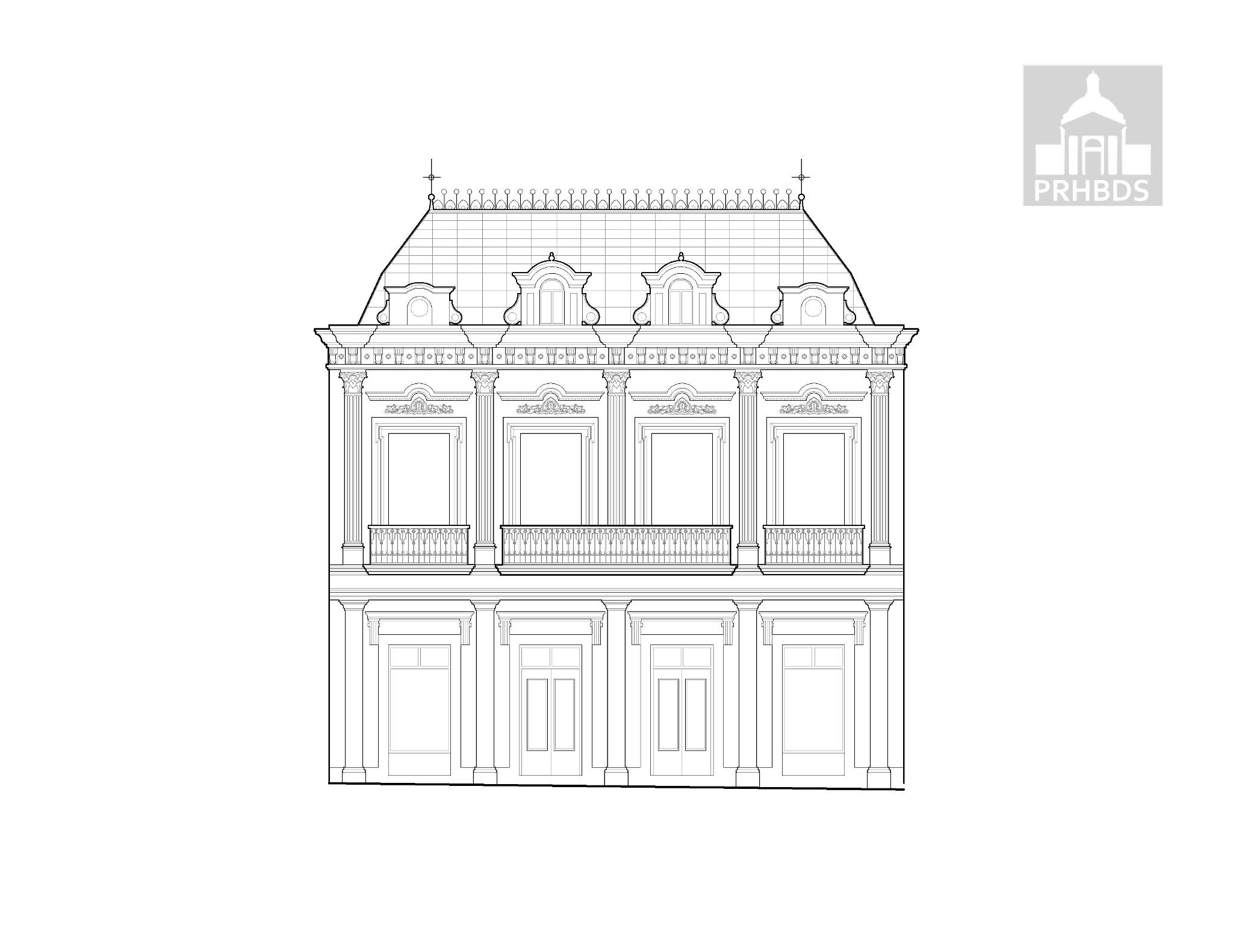 Casa Fernando Vendrell Calle Francisco Parra Duperón (Fachada Sur) Ponce, Puerto Rico Diseñado por Manuel V. Domenech (1895)