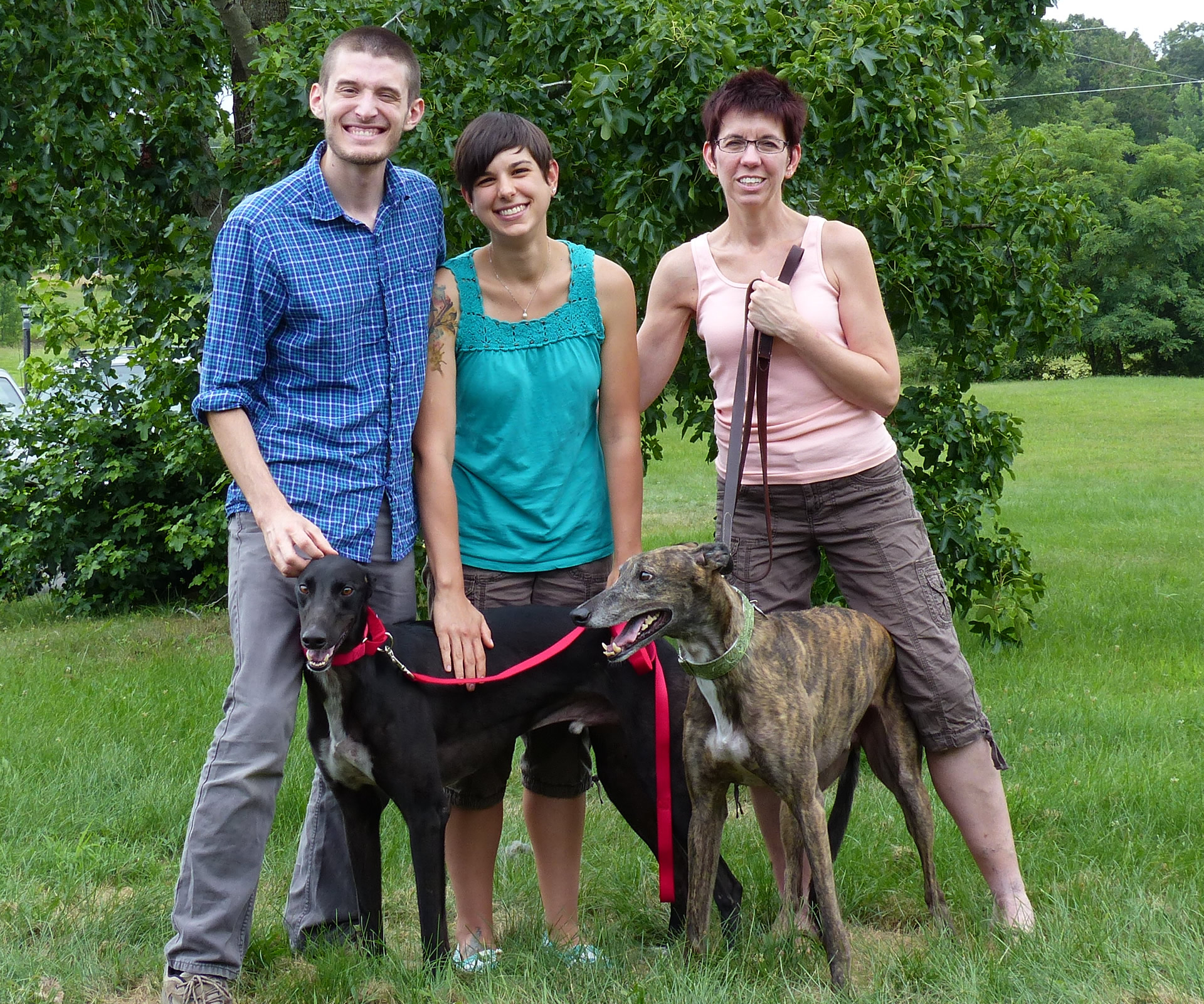 Tristan, Ambre, and Laura with José and Jude