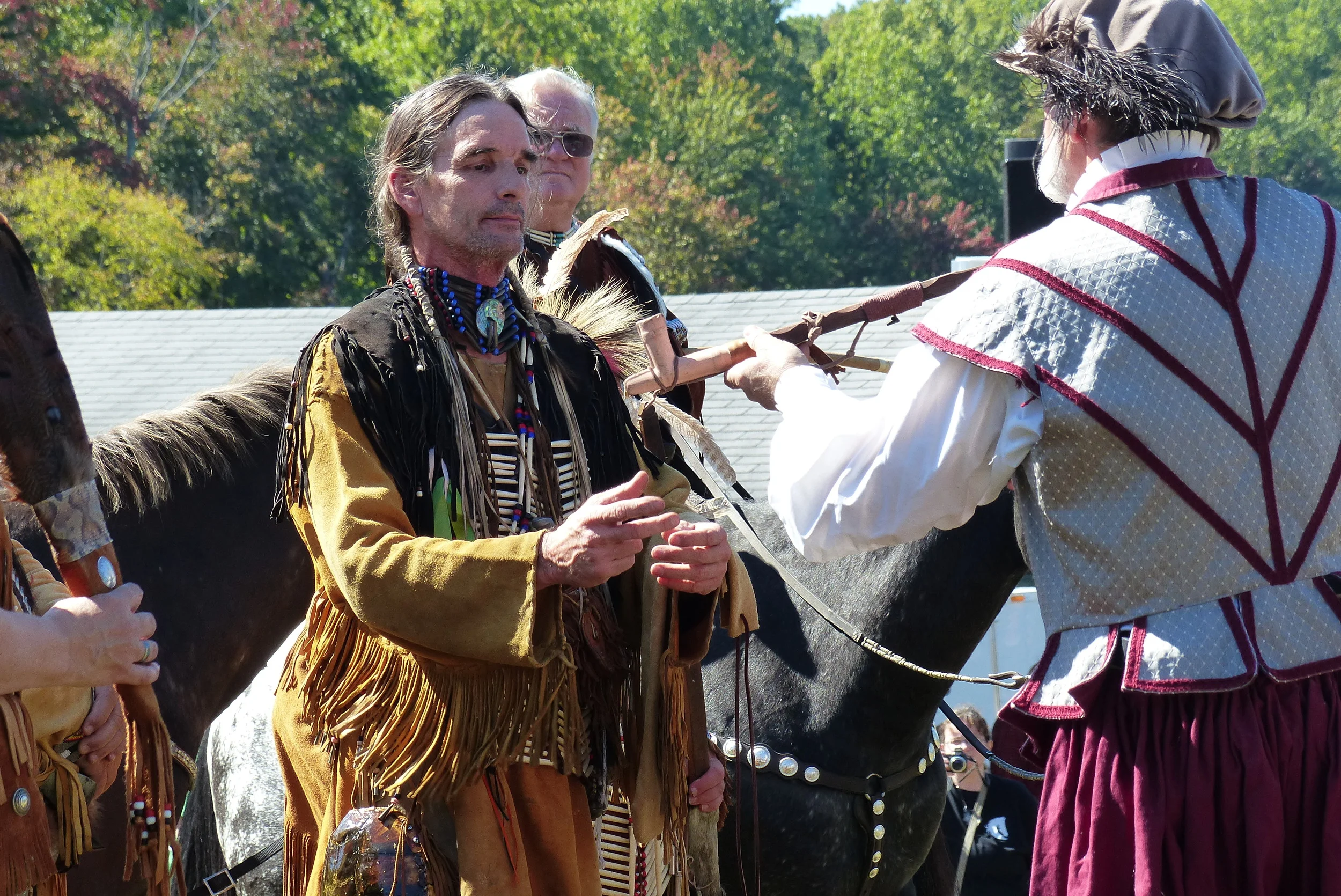 Peace pipe ceremony.