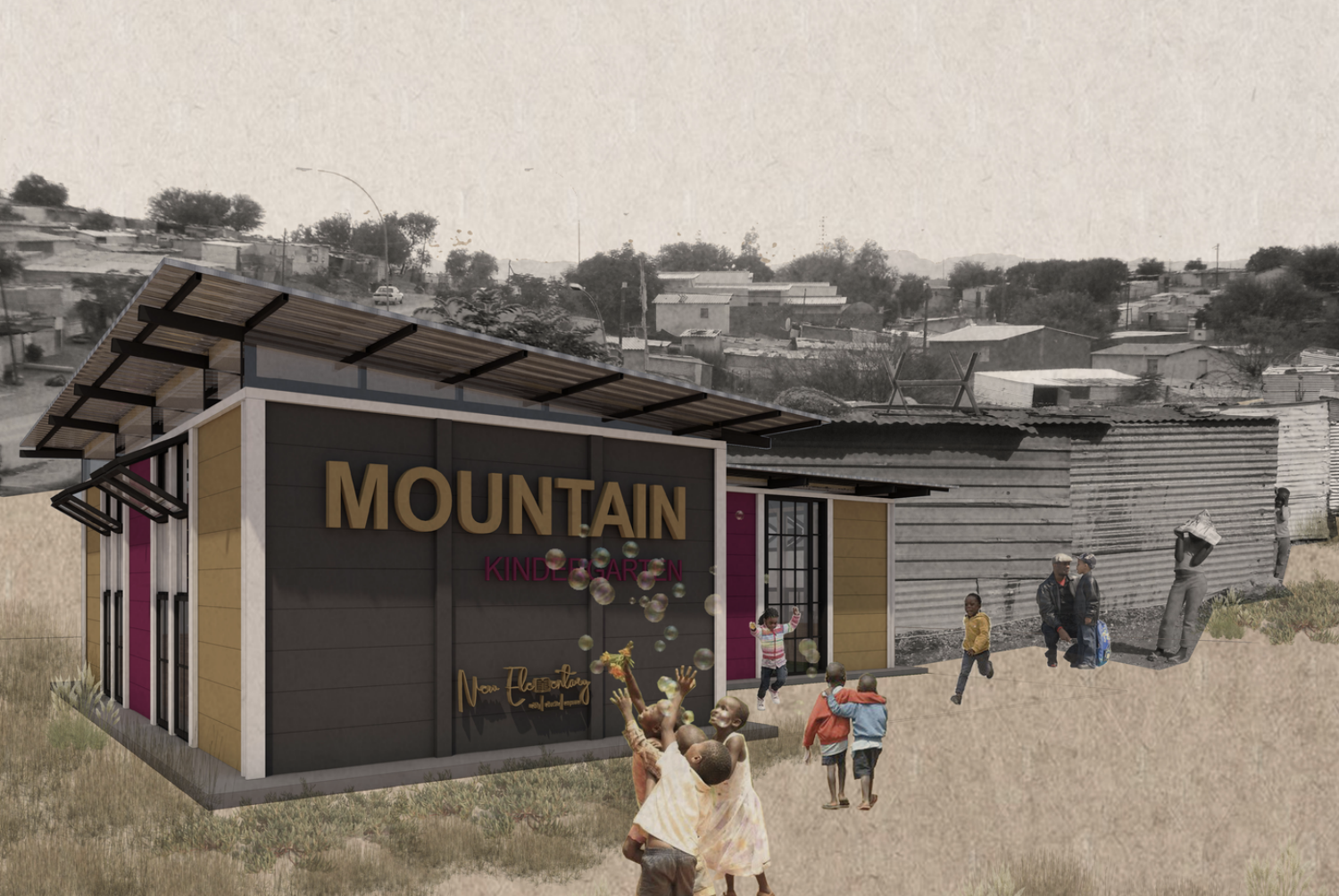  A mockup of the revitalized Mountain Kindergarten 