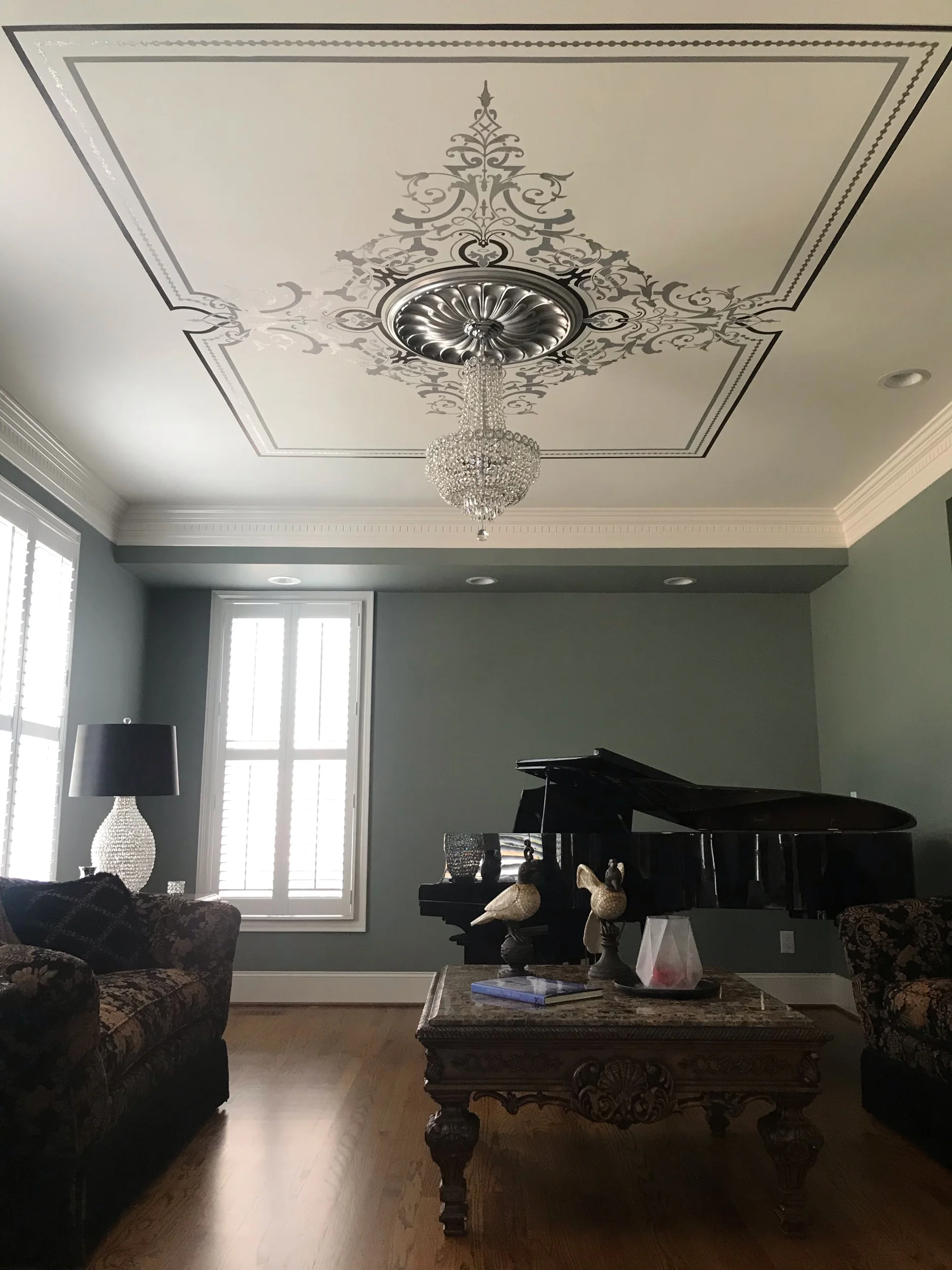 Custom Stencil Design Ceiling