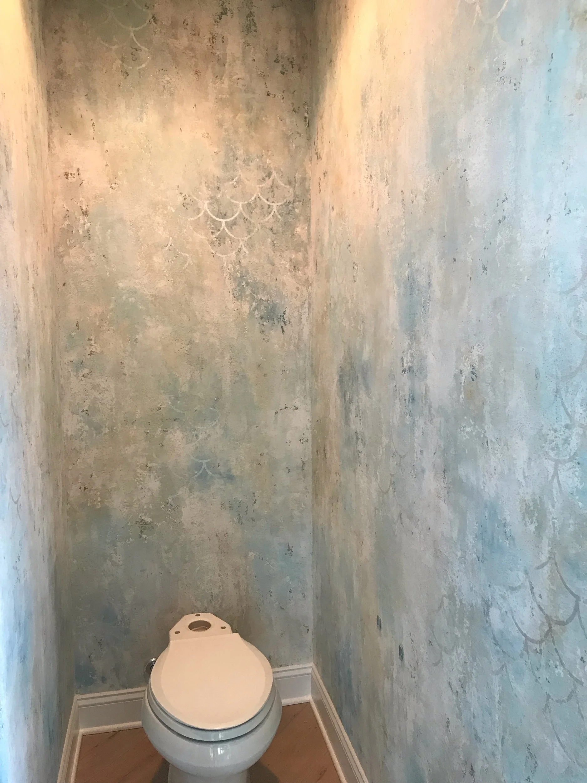 Romantic Ruins Plaster with Embedded Mermaid Scales
