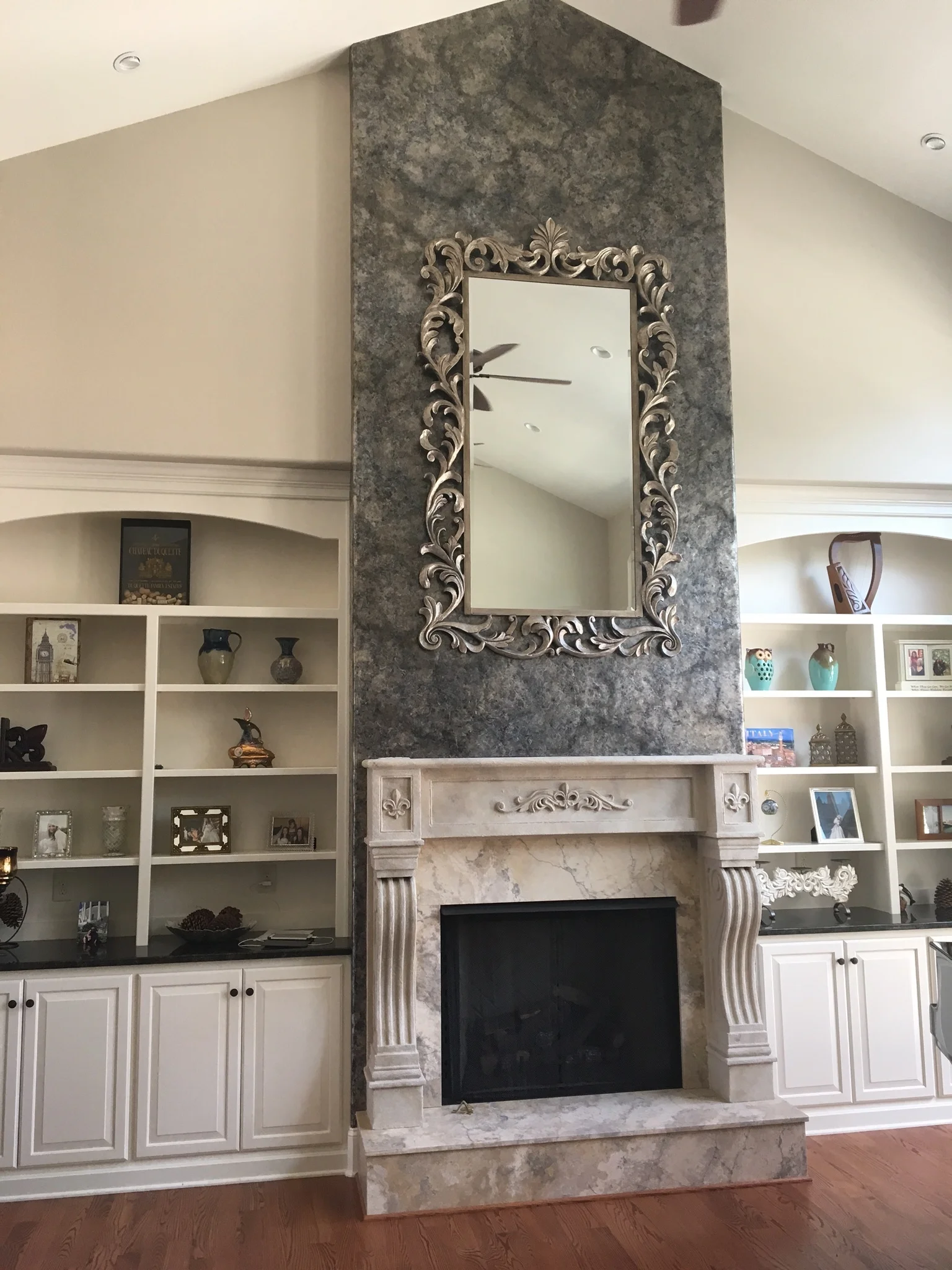 Mica Rock Fireplace Feature Wall
